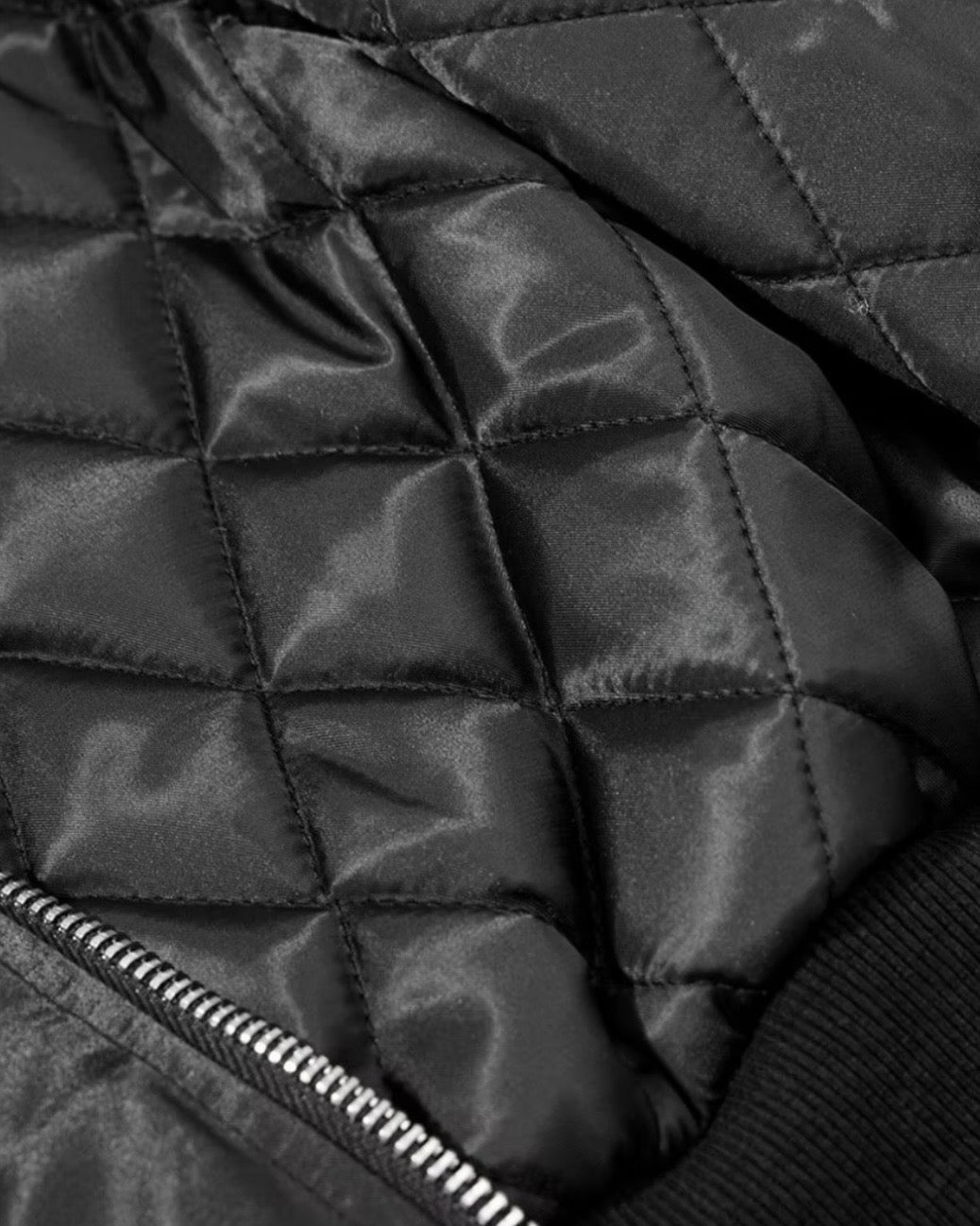 Noir Fur Satin Jacket