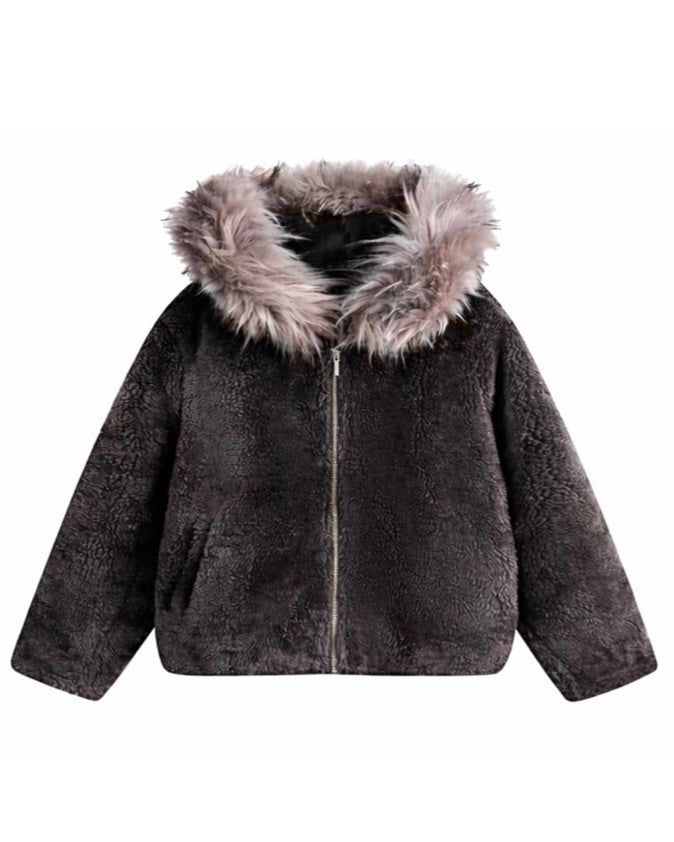 Shadow Sherpa Fur Jacket