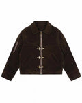 Toggle Suede Officer Jacket