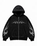 Tribal Flame Zip Hoodie