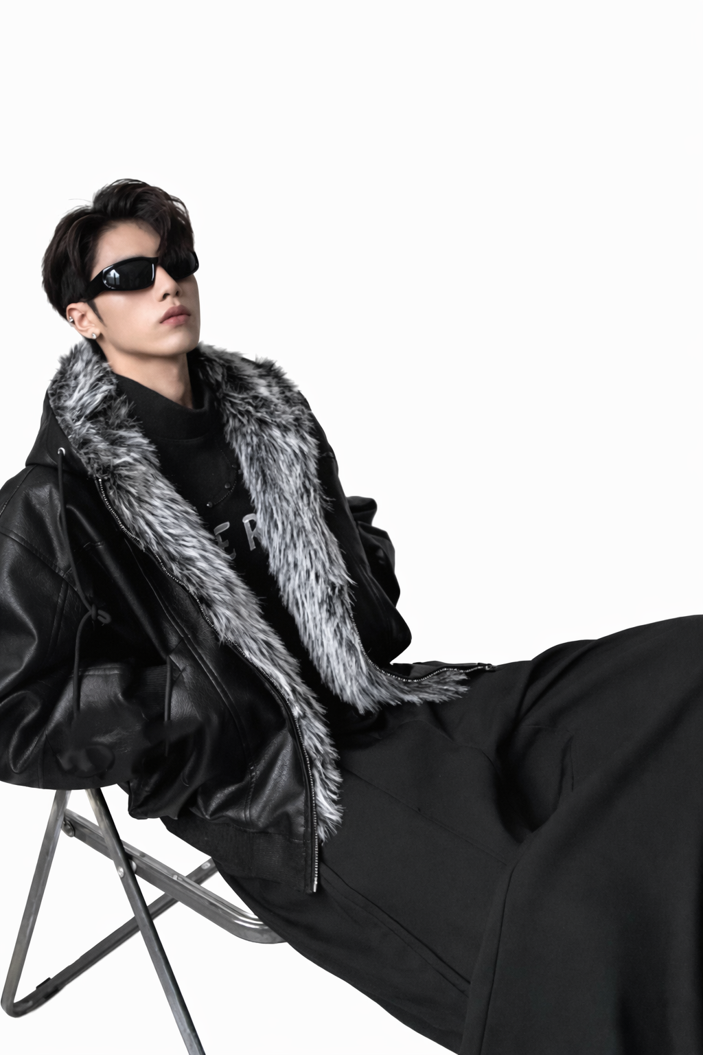 Shadow Fur Bomber Jacket
